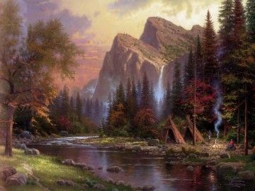 山は栄光を宣言する トーマス・キンケード Oil Paintings